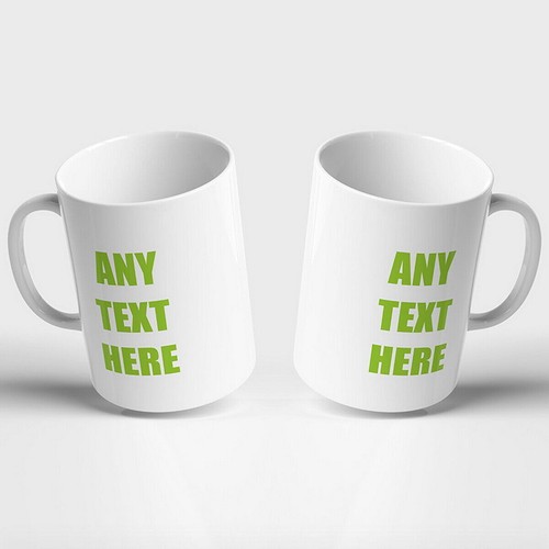 Personalised text mug - personalised,