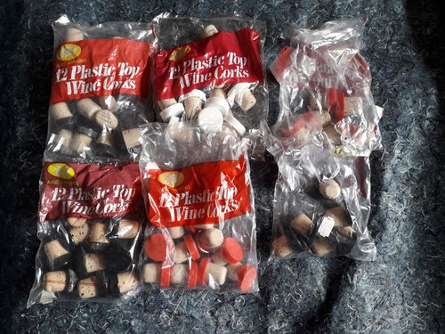 Plastic top corks mixed col - mixed,