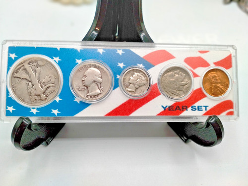 1937 coin set - coin, set-silver