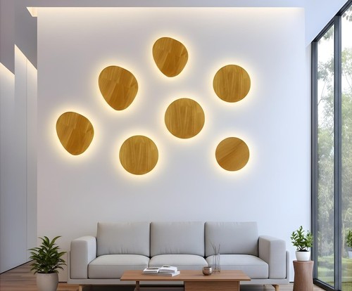Modern wooden led wall lamp - modern,