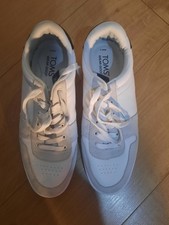 Tom's White Trainers UK Size