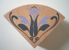 Art Nouveau,Decorative Corner,Rubber Ink Stamps.Wooden Mount Block.NEW.