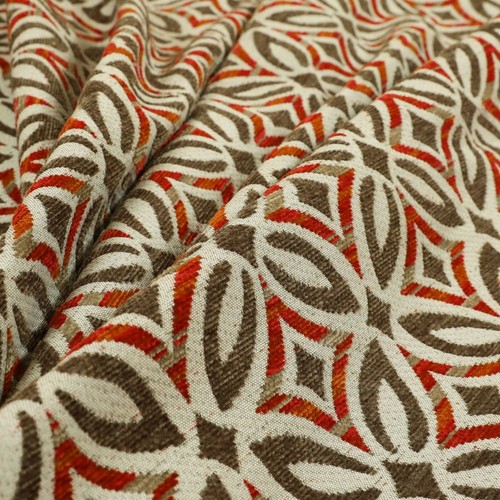 Red brown moroccan star - red,