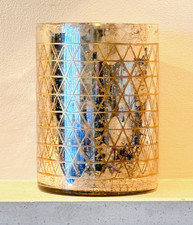 Burnished Gold & Silver Etched