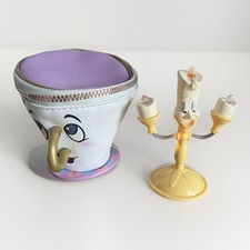Beauty and the Beast - Disney - Chip Cup Coin Purse & Light Up Lumiere Toy Vgc