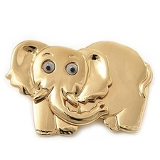 Gold Plated 'Elephant' Brooch