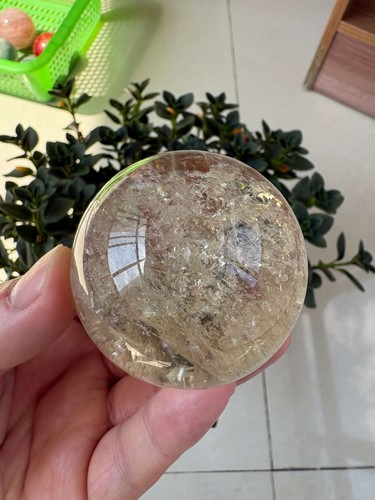 Natural clear quartz sphere - quartz,