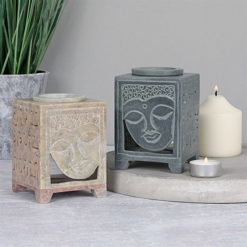 Buddha soapstone oil burner - soapstone,
