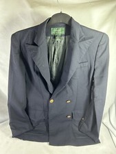 Lauren Ralph Lauren Made USA 100% Worsted Wool Double Breasted Jacket. Navy. 
