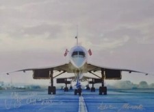 CONCORDE CAPTAIN SIGNED  PHOTO PRINT 6 x 4 CHARITY LISTING
