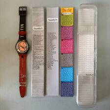 Swatch Watch LES AVENTURES DE TINTIN GM165 2004 Gents Limited Edition Boxed