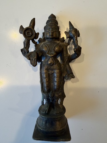 Vintage indian bronze vishnu - bronze,