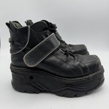 New Rock Ankle Boots Metallic M-714-V2 Black Women’s UK 7 - Used