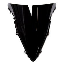 MPW Double Bubble Black Windshield Screen for Yamaha YZF-R6 03-05