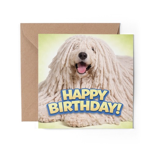 Komondor greeting card - 1,