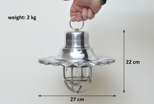 Aluminium ships lamp polished