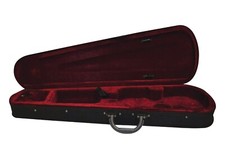 Ferris 4/4 Violin Case Black Canvas with Red Velvet Interior & Backpack Straps