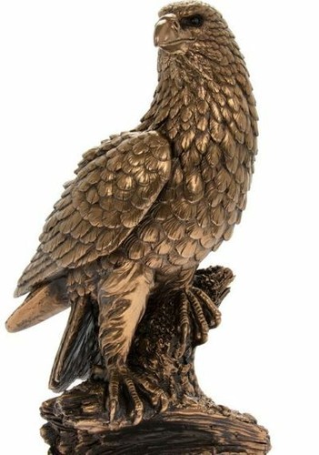 Eagle bronzed resin leonardo - resin,