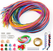 295 PCS Scoobies Strings Kit, Scoubidou Strings, Plastic Lacing Cord Gimp String
