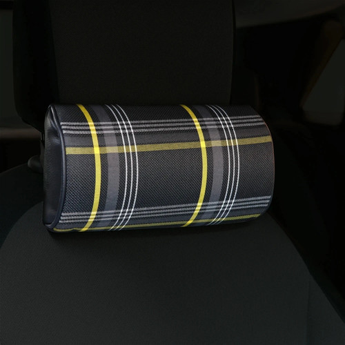 Plaid fabric pillow - fabric, seat