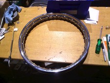 JONES WM2 19" 2.19 CHROME WHEEL RIM 40 SPOKE TRIUMPH BSA 500 650 350