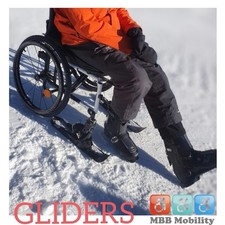 Wheelchair Skis, MBB Mobility Gliders. Snow
