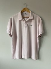 Lacoste Men's Short Sleeve Polo Shirt In Baby Pink. Size EU 7, UK XXL.