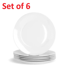 6x OFTAST Pure White Dinner Serving Plate Kitchen Crockery Set  Plates 25cm