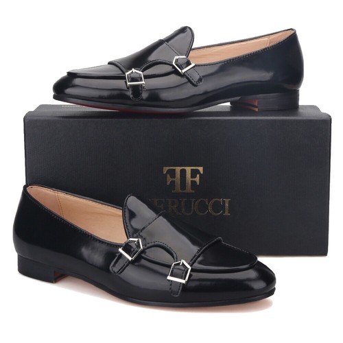 Ferucci black leather double - black,