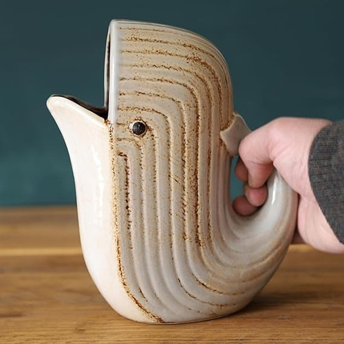 Ceramic whale jug with - whale,