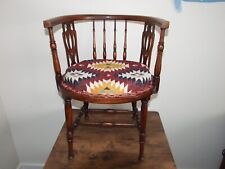 a.edwardian horseshoe back elbow chair