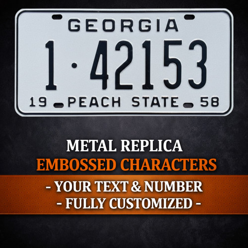 Georgia 1958 metal embossed - georgia,