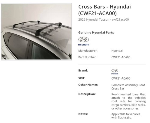 Roof rack bar cross - bar, set