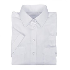 Ladies White Short Sleeve