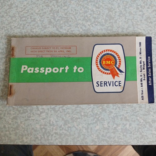 Bmc service booklet austin - bmc,