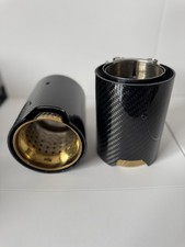 BMW  CARBON FIBRE M PERFORMANCE EXHAUST TIPS (gold ) - M135i M140i M235i M240i