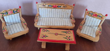Dolls House Wooden Sitting Furniture - Vintage German