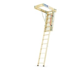 Loft Ladder Keylite KYL04 600 x 1000mm Timber 4 Section Folding Fully Asembled
