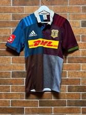 HARLEQUINS RUGBY 2016/2017 HOME SHIRT JERSEY 150TH YR ANNIVERSARY ADIDAS SIZE S
