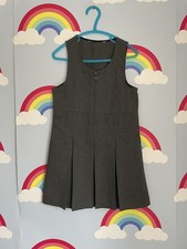 Girls  Bnwot Ex- M&S  Grey School Pinafore Dress Age 2-3 Years