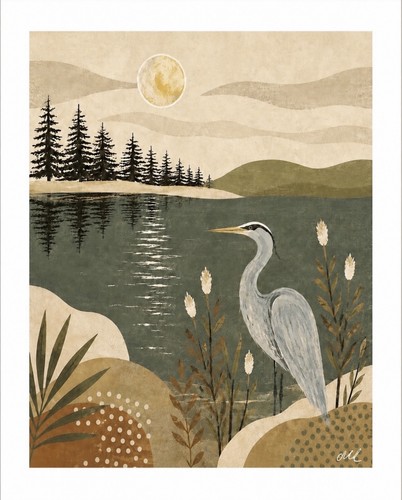 Bohemian heron picture - bohemian,
