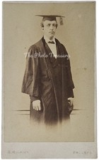 CDV UNIVERSITY GRADUATE MORTARBOARD ACADEMIC GOWN BY HOLBORN OF BRISTOL ANTIQUE 