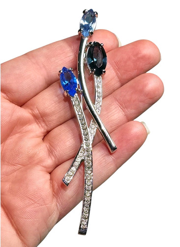 Swarovski pin brooch long - pin,