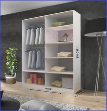 Modern Sliding Wardrobe| Large Storage Closet with Mirror| Doors Stylish Bedroom