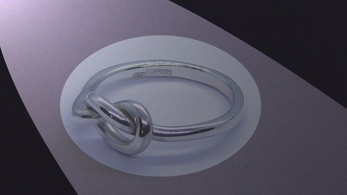 Silver love knot - , ring