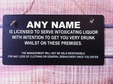 Personalised Pub Bar Licensee