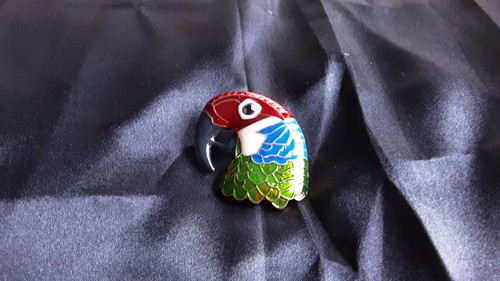 Enamel colourful parrot - enamel,