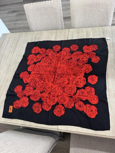 Ysl black with red roses - with,