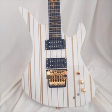 Schecter Synyster Gates Golden Lines White Electric Guitar Floyd Rose Tremolo