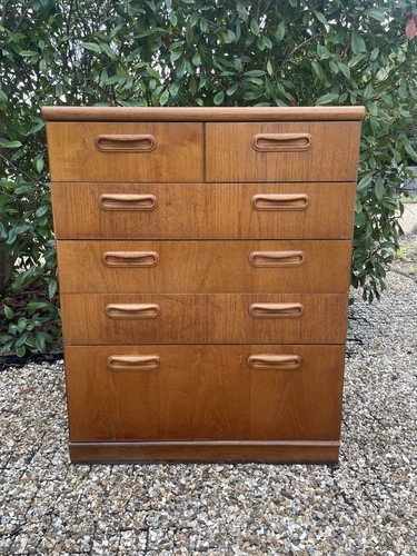 Mid century teak tallboy - century,
